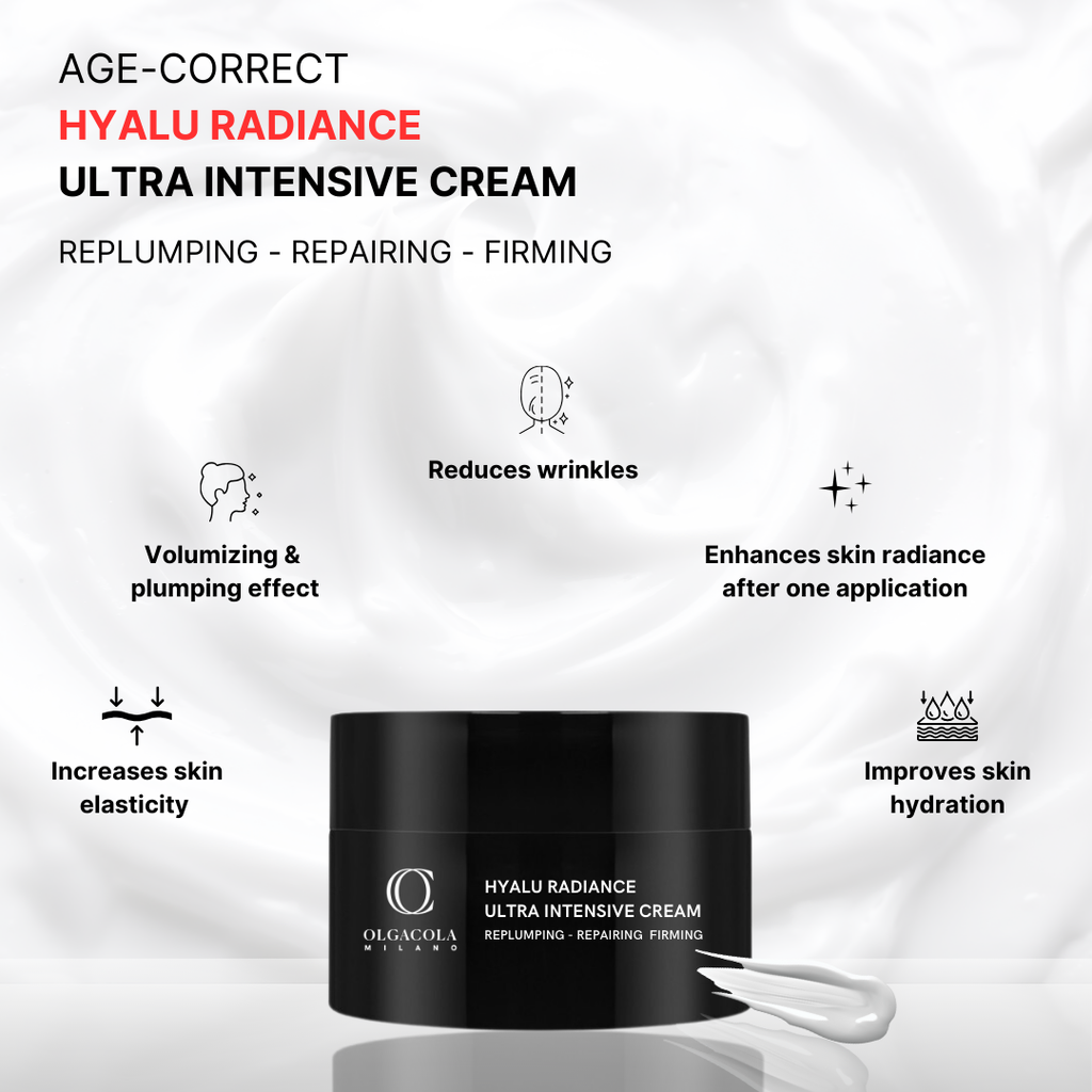 Hyalu Radiance Ultra Intensive Cream | Crema Viso Anti-Età con Acido Ialuronico, Retinolo, Peptidi e Collagene-Like | Rimpolpante, Rassodante e Luminosa | 50ml | Made in Italy