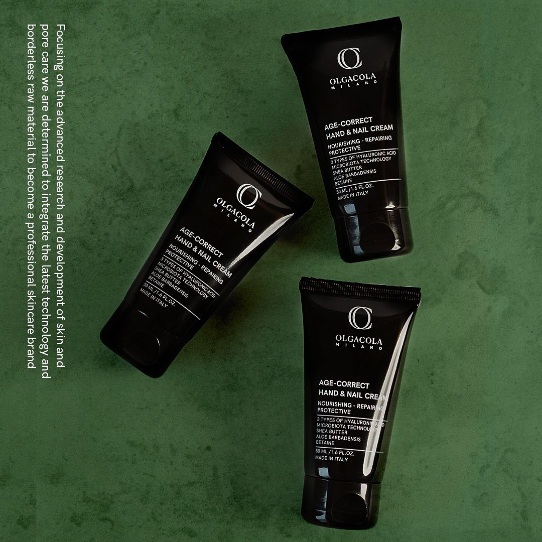 Age-Correct Hand & Nail Cream | Crema Mani e Unghie Anti-Eta con Acido Ialuronico Triplo, Microbiota Complex e Burro di Karite | Idratante, Riparatrice e Anti-Rughe | 50ml | Made in Italy