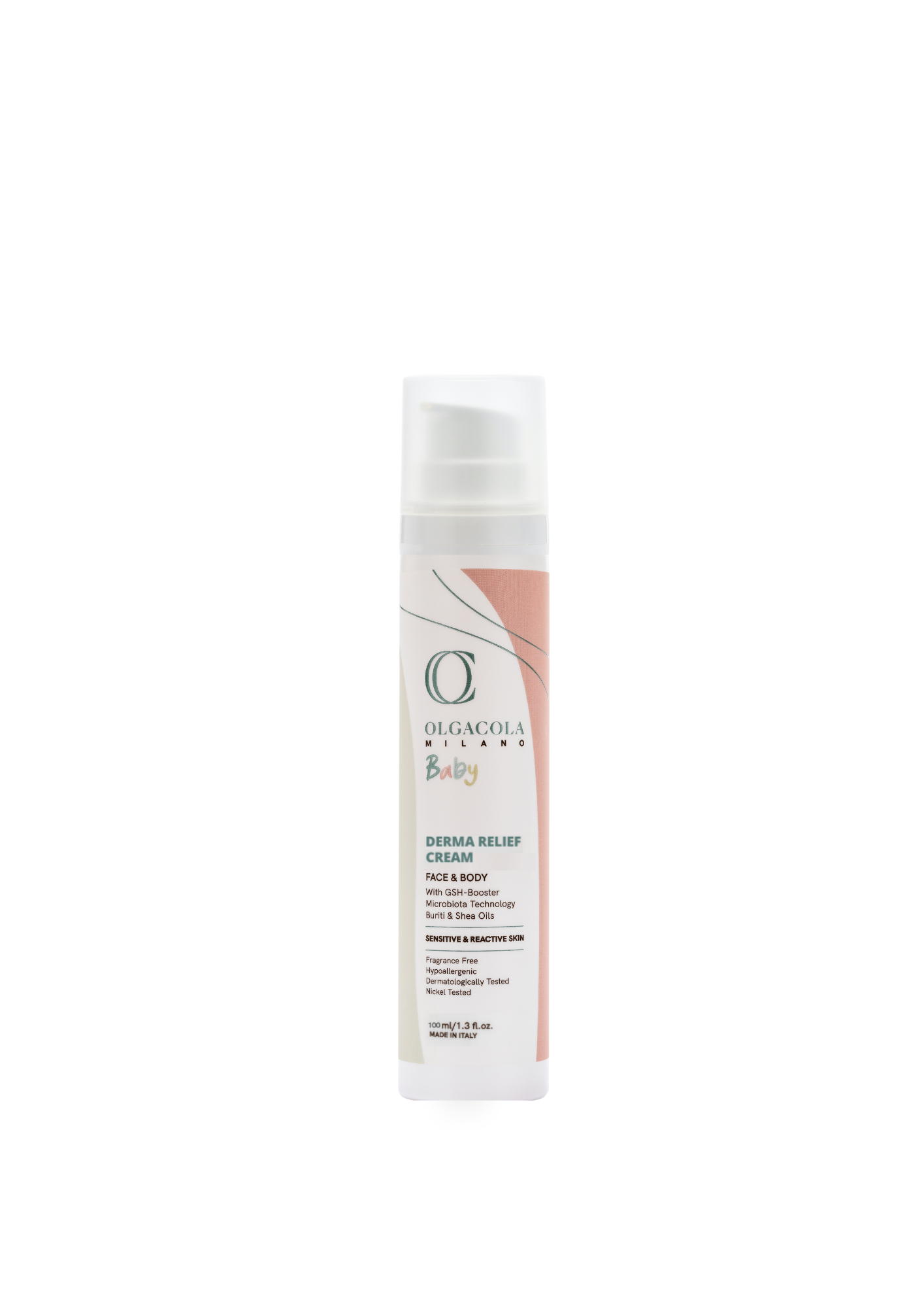 Derma Relief Cream | Crema Viso & Corpo Ipoallergenica con Microbioma Technology e GHS-Booster | Dermatite Atopica, Pelle Sensibile Bambini e Gravidanza | 100ml